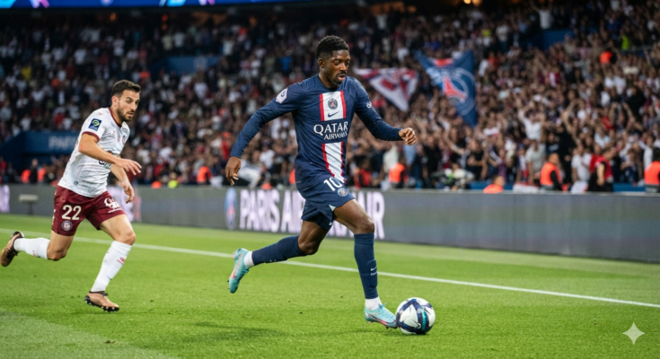 AI's generated image of Ousmane Dembele of PSG